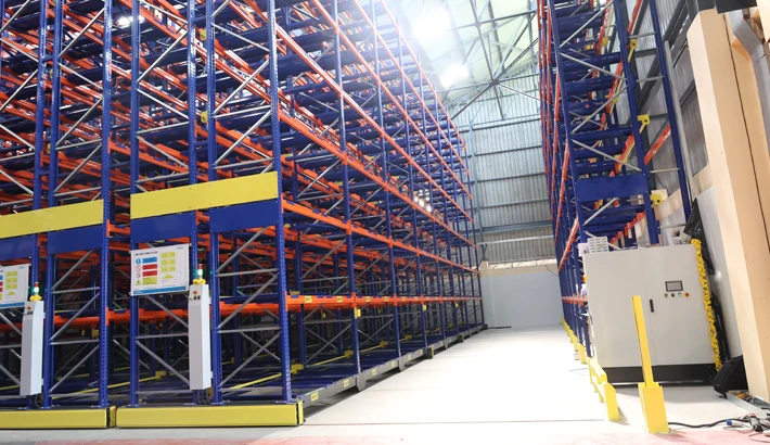 Mobile Pallet Racking Used in Auto Ancillary